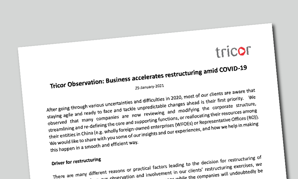 Tricor Observation: Business accelerates restructuring amid COVID-19